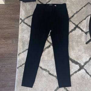 Stretch + skinny mid rise dress pant